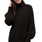 N632-1 Pulover lung cu guler inalt si mansete