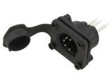 Conector XLR 5 pini AMPHENOL AXS5MP2V IP65 drept THT 7,5A 133V