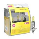 Set 2 Becuri Auto PowerTec Retro H1 Halogen 55W GOLD 3200K