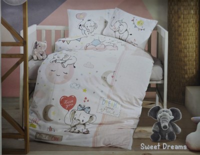Lenjerie de pat pentru copii- model Sweet Dreams bumbac ranforce, 4 piese foto