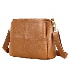 Geanta dama, BUSY LDY&amp;GTM&reg; Caprice, piele naturala, de umar si de mana, compartimente multiple, maro