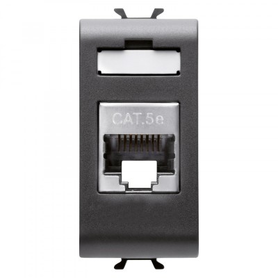 Priza FTP CAT 5E 1M Gewiss Chorus negru GW12422 foto