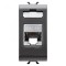 Priza FTP CAT 5E 1M Gewiss Chorus negru GW12422