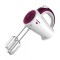 Mixer de mana Charm Heinner, 200 W, 5 viteze, accesorii incluse, Alb/Visiniu