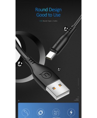 Cablu Date Fast Charger Usams U18 Round Type-C US-SJ267 Negru foto