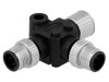 Adaptor &icirc;n T M12 Soclu Mamă x2 Tată 4 PIN IP68