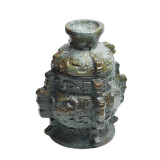 Vas feng shui din jad in stil antichizat model 1 16cm, Stonemania Bijou