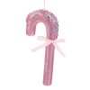 Ornament Brad de Craciun, Bastonas Candy, Spuma, Roz, 26cm, Oem
