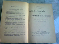 LES REVENANTS. MAISON DE POUPEE - HENRIK IBSEN (CARTE IN LIMBA FRANCEZA) foto