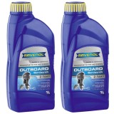 Pachet 2 litri ulei Ravenol 2T Outboardoel Teilsynth