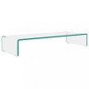 VidaXL Stand TV/Suport monitor, sticlă transparentă, 80x30x13 cm