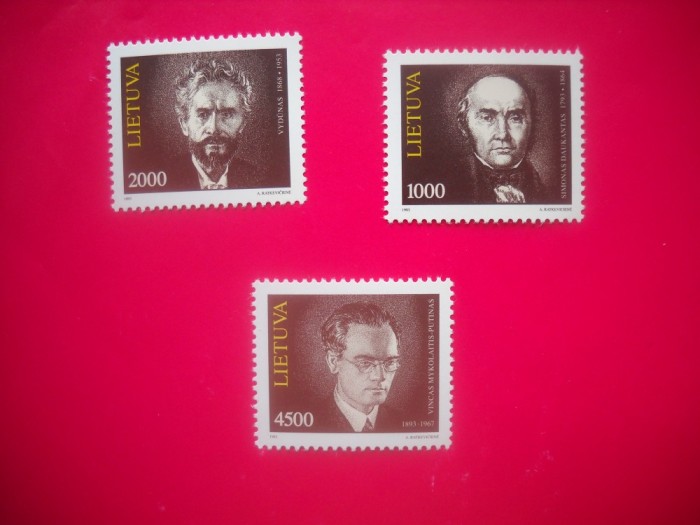 HOPCT LITUANIA CELEBRITATI 1993 - 3 VAL -MNH 262