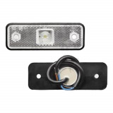 Lampa gabarit auto BestAutoVest 12/24V dreptunghiulara alba cu leduri, 98x31x18mm, 1 buc. Kft Auto, AutoLux