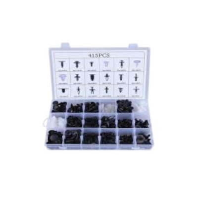 Set 416 piese cleme de fixare, PENDAN, Clipsuri auto cu si cutie de depozitare, 18 Cele mai populare Dimensiuni, Pentru interior auto, fete de usa, pa foto