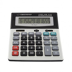 Calculator de birou electronic cu display mare 12 digiti NEWTON, Dual Power foto