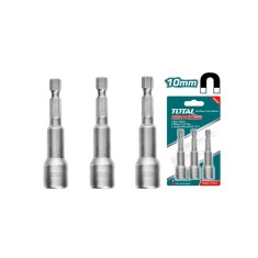 Set chei 1/4&rdquo; hex Total, 3 buc, diametru 10mm, lungime 65mm