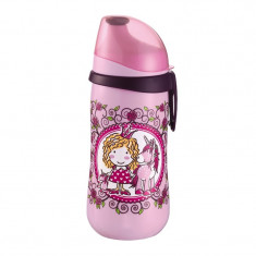 Cana cu clip de prindere Kids Cup Girl Nip, 330 ml, 18 luni+