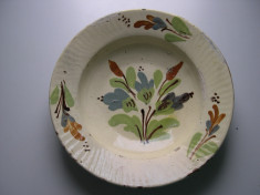 Farfurie decor sf. sec. XIX. - inc. sec XX Turda (Zalau?) ceramica smaltuita foto