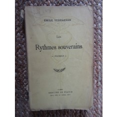 Les Rythmes souverains - Po&egrave;mes Emile VERHAEREN