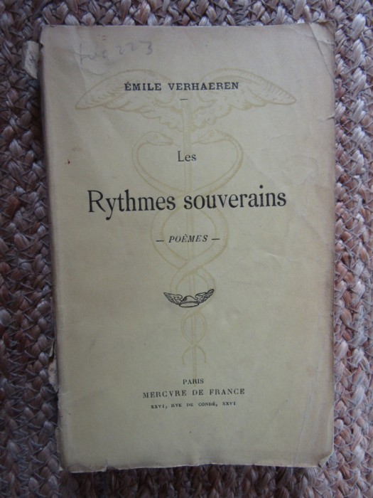 Les Rythmes souverains - Po&egrave;mes Emile VERHAEREN