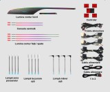 Lumini ambientale dedicate Audi A6 C7 2012-2018, RGB Acrilice 20 in 1 Dinamice cu efect symphony, Control din Aplicatie Bluetooth Buton