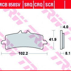 Set placute frana fata TRW MCB858SV - Aprilia RSV4 1000 - Ducati Panigale - Diavel - Honda CBR 1000 Fireblade (14-22)