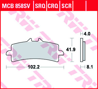 Set placute frana fata TRW MCB858SV - Aprilia RSV4 1000 - Ducati Panigale - Diavel - Honda CBR 1000 Fireblade (14-22) foto