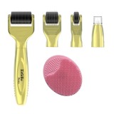 Rola dermatologica Erfello pentru masaj facial, 6in1, Dermaroller, Ace din titan, Erfello Beauty
