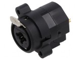 Conector Jack 6,3mm XLR Soclu Mamă Drept Lipire Combo I 3A, Neutrik
