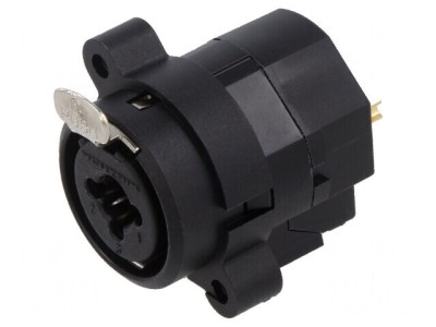 Conector Jack 6,3mm XLR Soclu Mamă Drept Lipire Combo I 3A foto