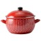 Oala emailata cu buline rosii - cu capac 20 cm Handy KitchenServ