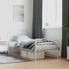 VidaXL Cadru de pat metalic cu tăblie de cap/picioare&nbsp; alb, 80x200 cm 373847