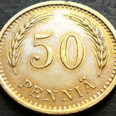 Moneda istorica 50 PENNIA - FINLANDA, anul 1940 *cod 1752 A = excelenta!