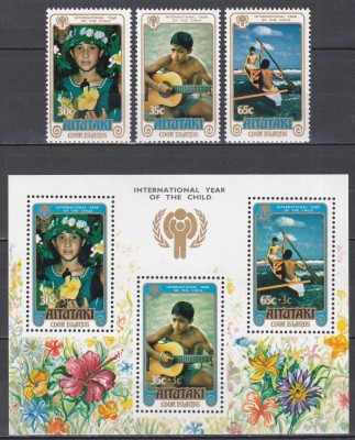 Aitutaki 1979 - Anul Internațional al Copilului, Colita, MNH foto