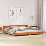 VidaXL Cadru de pat fără saltea, maro ceruit 200x200 cm lemn masiv pin