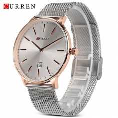 Ceas de mana barbati elegant - Curren - M8302SILVERGOLD foto