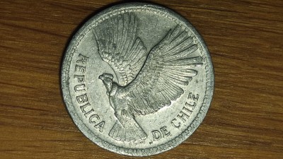 Chile - moneda de colectie deosebita - 10 Pesos / 1 Condor 1958 impecabila - design spectaculos foto