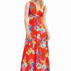 Desigual rochie culoarea rosu, maxi, evazati