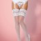 Ciorapi Obsessive 810-STO-2, alb - S/M