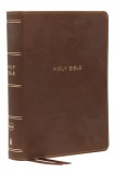 NKJV, Compact Single-Column Reference Bible, Imitation Leather, Brown, Red Letter Edition, Comfort Print