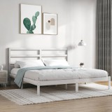 Cumpara ieftin Cadru de pat Super King, alb, 180x200 cm, lemn masiv