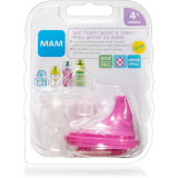 MAM Baby Bottles Soft Touch Spout &amp; Valve set pentru copii Pink 4m+ 2 buc