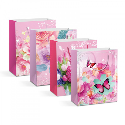 Punga cadou - hartie - 330 x 102 x 457 mm - 4 tipuri/pachet Best CarHome foto