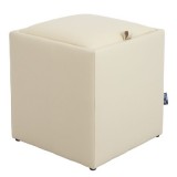 TABURET BOX - IMITATIE PIELE - CORP CREM/CAPAC DIVERSE CULORI - Negru 21901