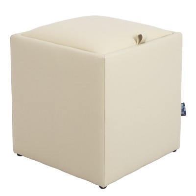 TABURET BOX - IMITATIE PIELE - CORP CREM/CAPAC DIVERSE CULORI - Albastru 21898 foto