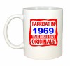 Cana alba personalizata Fabricat in 1969 toate piesele sunt originale, INOVATIX&reg;. 330ml, Oem