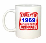 Cana alba personalizata Fabricat in 1969 toate piesele sunt originale, INOVATIX&reg;. 330ml