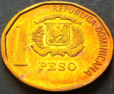 Cumpara ieftin Moneda exotica 1 PESO - Republica DOMINICANA, anul 2008 *cod 165 = UNC PATINA, America Centrala si de Sud