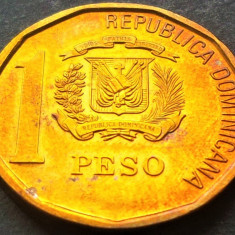 Moneda exotica 1 PESO - Republica DOMINICANA, anul 2008 *cod 165 = UNC PATINA