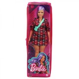 PAPUSA BARBIE FASHIONISTA CU PARUL MOV SI ROCHITA CU STELUTE SuperHeroes ToysZone